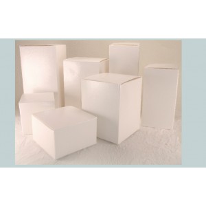Astuccio scatola bianco laccato 8x8x20